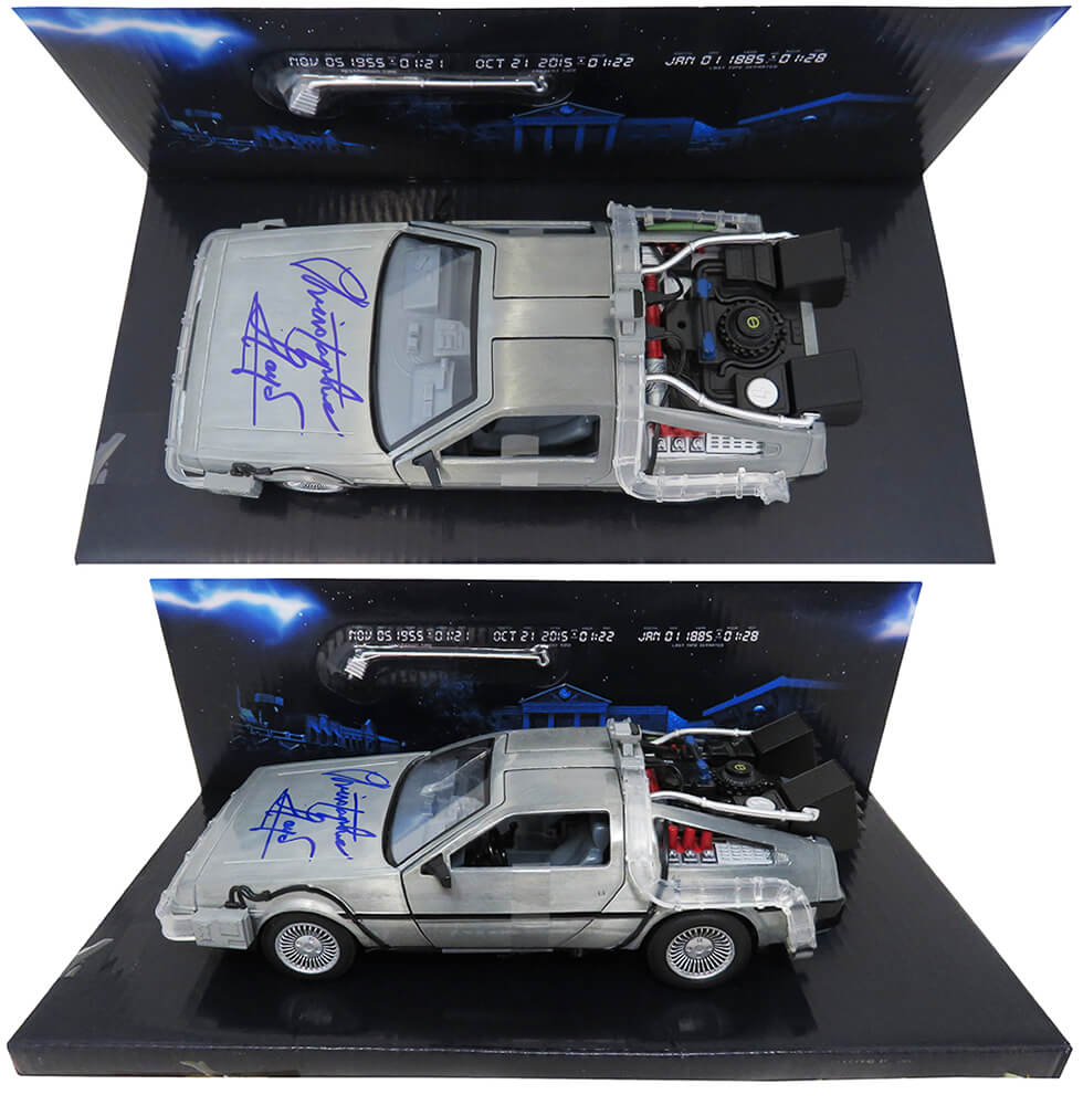 Christopher Lloyd Signed Back To The Future 1:24 Scale Jada Die Cast Delorean Time Machine Car With Light - LLOOTH504 - Christopher Lloyd Signed Back To The Future 1:24 Scale Jada Die Cast Delorean Time Machine Car With Light product image