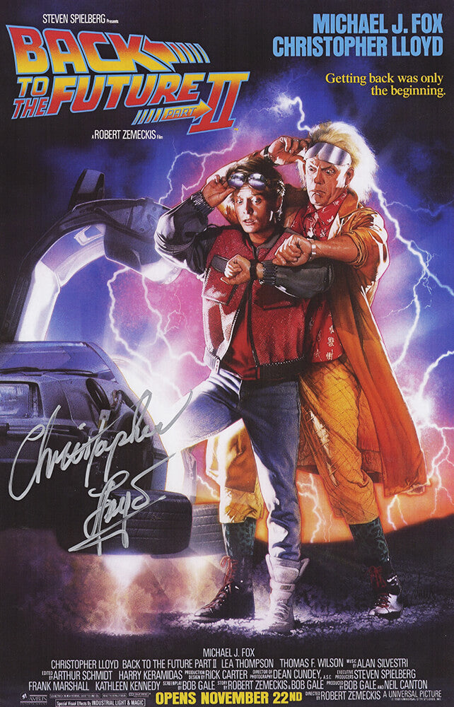 Christopher Lloyd Signed Back To The Future Part II 11x17 Movie Poster - LLOPST501 - Christopher Lloyd Signed Back To The Future Part II 11x17 Movie Poster product image