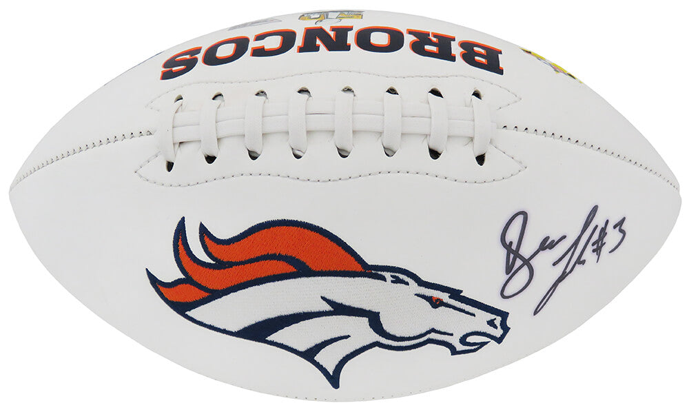 Drew Lock Signed Denver Broncos Jarden White Panel Logo Football (Fanatics) - LOCFTB300 - Drew Lock Signed Denver Broncos Jarden White Panel Logo Football (Fanatics) product image