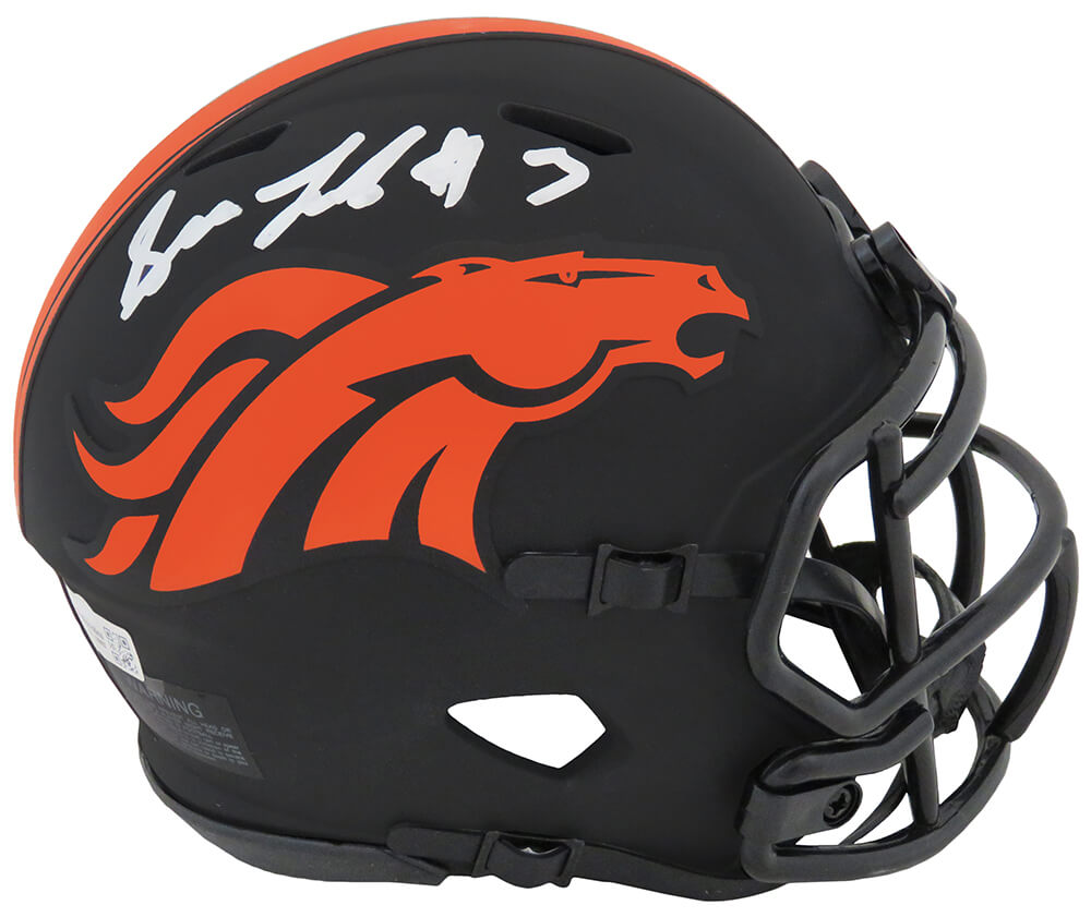 Drew Lock Signed Denver Broncos Eclipse Riddell Speed Mini Helmet (Fanatics) - LOCMIN300 - Drew Lock Signed Denver Broncos Eclipse Riddell Speed Mini Helmet (Fanatics) product image
