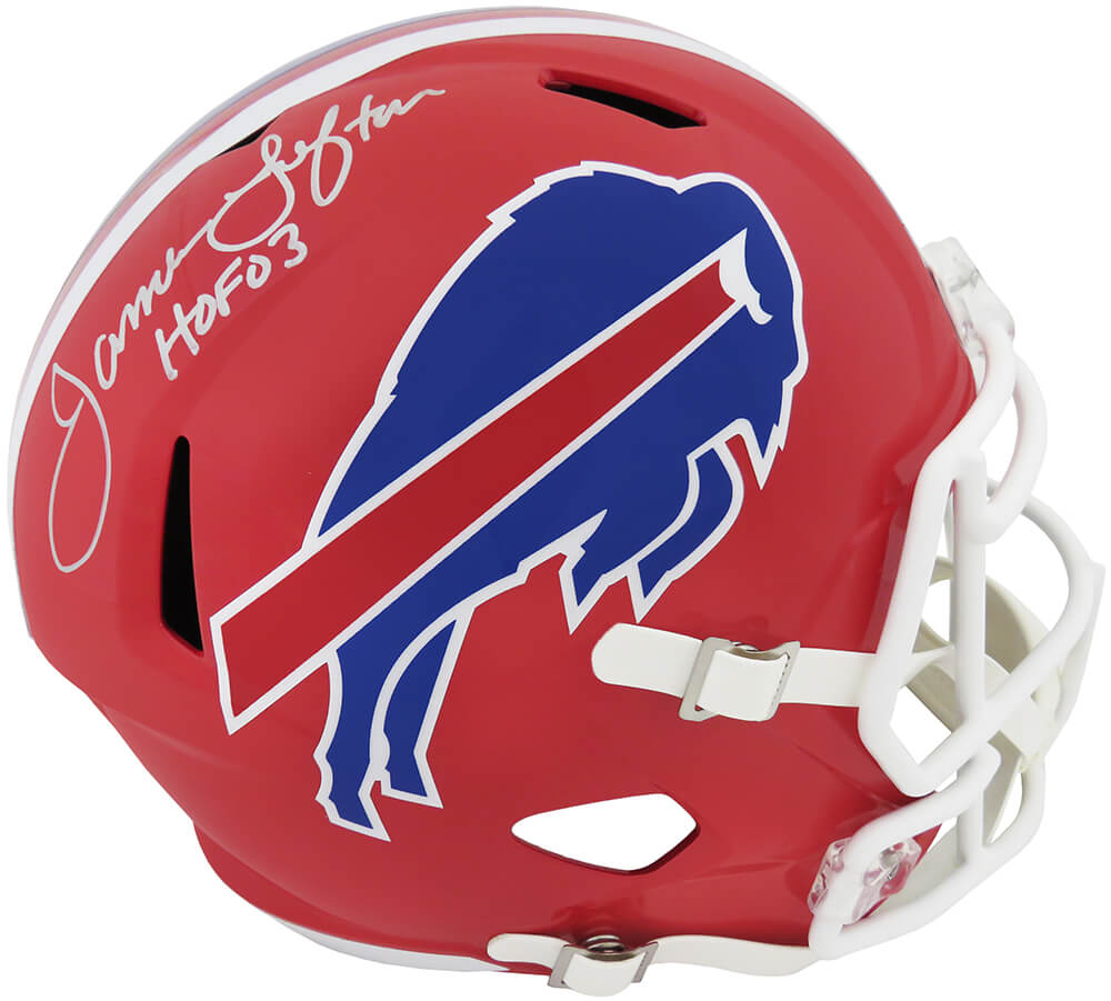 James Lofton Signed Buffalo Bills Throwback Riddell Full Size Speed Replica Helmet w/HOF'03 - LOFREP301 - James Lofton Signed Buffalo Bills Throwback Riddell Full Size Speed Replica Helmet w/HOF'03 product image