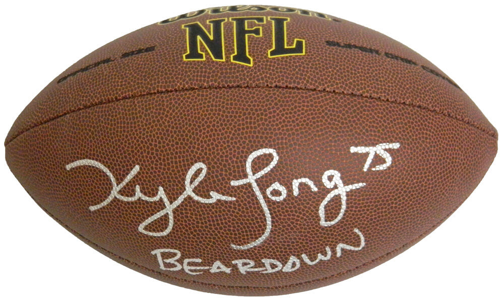 Kyle Long Signed Wilson NFL Super Grip Full-Size Football w/Bear Down - LONFTB301 - Kyle Long Signed Wilson NFL Super Grip Full-Size Football w/Bear Down product image