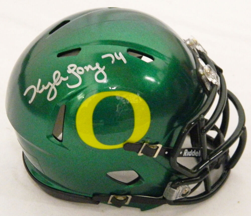 Kyle Long Signed Oregon Ducks Riddell Speed Mini Helmet - LONMIN301 - Kyle Long Signed Oregon Ducks Riddell Speed Mini Helmet product image