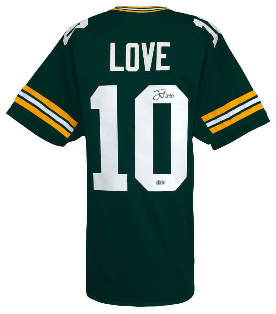 Jordan Love Signed Green Custom Football Jersey - (Beckett) - LOVJRY301 - Jordan Love Signed Green Custom Football Jersey - (Beckett) product image