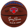 Jerry Lucas Signed New York Knicks Logo Wilson NBA Basketball w/HOF'80 - LUCBSK202 - Jerry Lucas Signed New York Knicks Logo Wilson NBA Basketball w/HOF'80 product image
