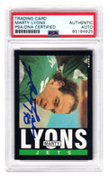 Marty Lyons Signed New York Jets 1985 Topps Football Trading Card #343 - (PSA Encapsulated) - LYOCAR300 - Marty Lyons Signed New York Jets 1985 Topps Football Trading Card #343 - (PSA Encapsulated) product image