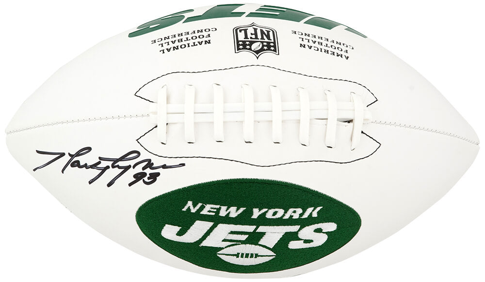Marty Lyons Signed Wilson New York Jets White Logo Football - LYOFTB300 - Marty Lyons Signed Wilson New York Jets White Logo Football product image