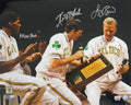 Larry Bird, Kevin McHale & Robert Parish Signed Autographed Bird Retirement Night 16x20 Photo - CEL16P201 - Larry Bird, Kevin McHale & Robert Parish Signed Autographed Bird Retirement Night 16x20 Photo product image