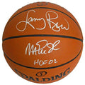Larry Bird & Magic Johnson Signed Spalding Offical NBA Leather Basketball w/HOF 02 - BIRBSK205 - Larry Bird & Magic Johnson Signed Spalding Offical NBA Leather Basketball w/HOF 02 product image