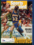 Larry Bird and Magic Johnson Dual-Signed Autographed 12/14/1992 Sports Illustrated - BIRMAG202 - Larry Bird and Magic Johnson Dual-Signed Autographed 12/14/1992 Sports Illustrated product image