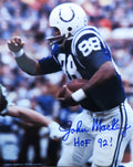 John Mackey Signed Colts With Football 8x10 Photo w/HOF'92 - MAC08P321 - John Mackey Signed Colts With Football 8x10 Photo w/HOF'92 product image