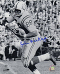John Mackey Signed Colts B&W With Football 8x10 Photo - MAC08P331TW - John Mackey Signed Colts B&W With Football 8x10 Photo product image
