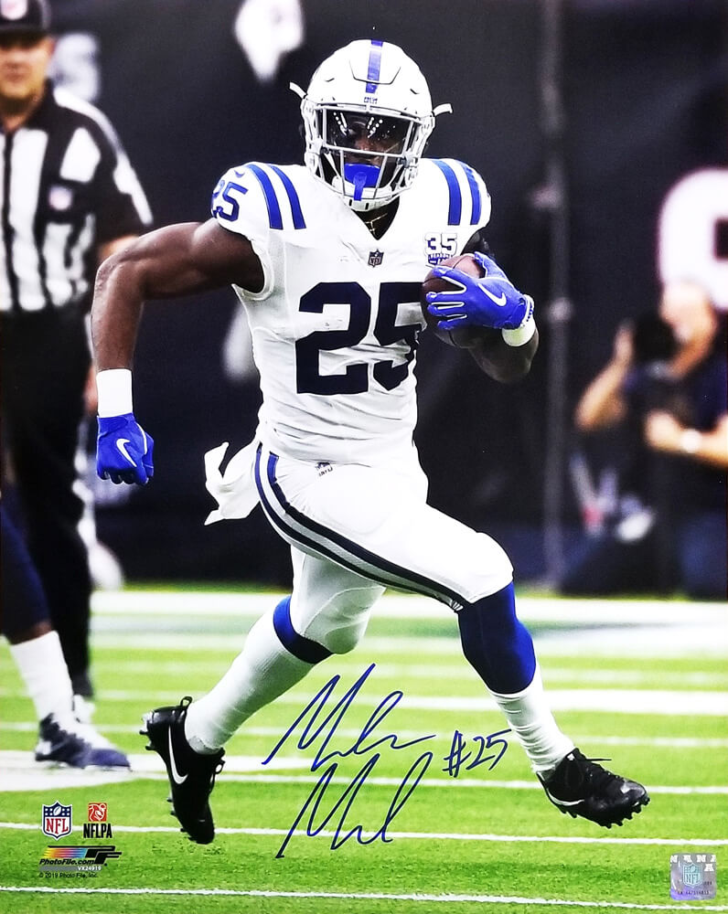 Marlon Mack Signed Indianapolis Colts Running With Football Action 16x20 Photo - MAC16P300 - Marlon Mack Signed Indianapolis Colts Running With Football Action 16x20 Photo product image