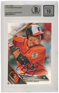 Manny Machado Signed Baltimore Orioles 2016 Topps Baseball Card #175   (Beckett / Auto Grade 10) - MACCAR102 - Manny Machado Signed Baltimore Orioles 2016 Topps Baseball Card #175  (Beckett / Auto Grade 10) product image