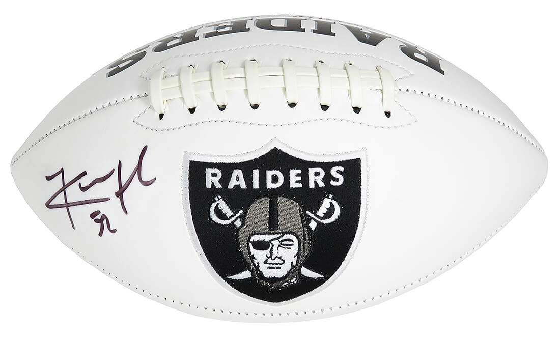 Khalil Mack Signed Raiders White Logo Football (JSA) - MACFTB310 - Khalil Mack Signed Raiders White Logo Football (JSA) product image