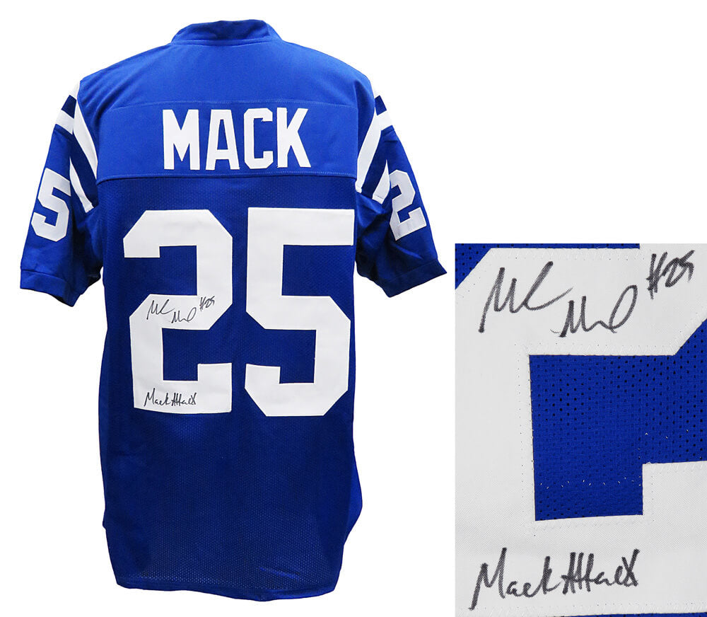 Marlon Mack Signed Blue Custom Football Jersey w/Mack Attack - MACJRY301 - Marlon Mack Signed Blue Custom Football Jersey w/Mack Attack product image