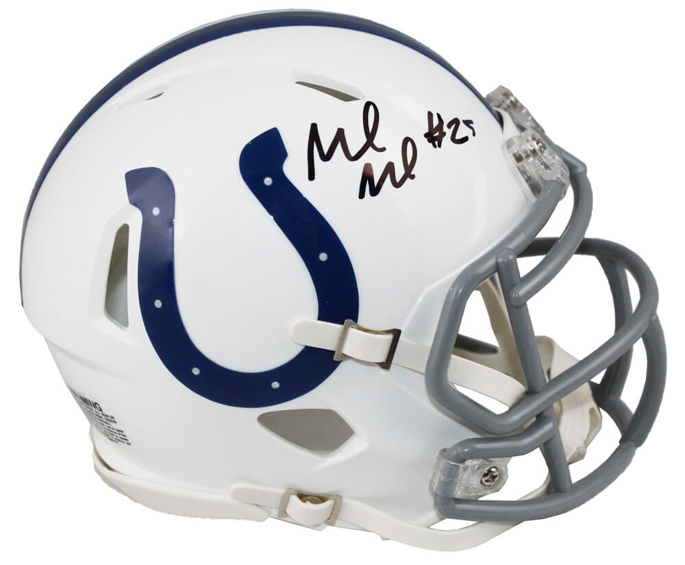 Marlon Mack Signed Indianapolis Colts Riddell Speed Mini Helmet - MACMIN300 - Marlon Mack Signed Indianapolis Colts Riddell Speed Mini Helmet product image