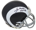 Tom Mack Signed Los Angeles Rams Throwback White Riddell Mini Helmet w/HOF'99 - MACMIN313 - Tom Mack Signed Los Angeles Rams Throwback White Riddell Mini Helmet w/HOF'99 product image