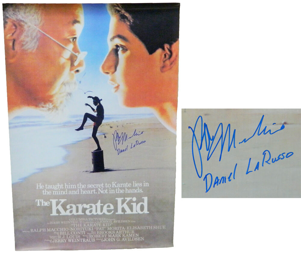 Ralph Macchio Signed The Karate Kid 27x40 Full Size Movie Poster w/Daniel Larusso - MACPST503 - Ralph Macchio Signed The Karate Kid 27x40 Full Size Movie Poster w/Daniel Larusso product image