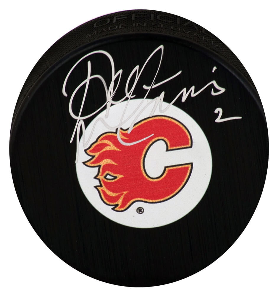 Al MacInnis Signed Calgary Flames Medium Logo Hockey Puck - MACPUC403 - Al MacInnis Signed Calgary Flames Medium Logo Hockey Puck product image