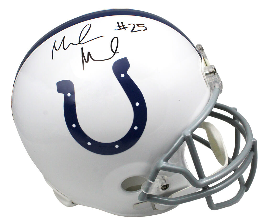 Marlon Mack Signed Indianapolis Colts Riddell Full Size Replica Football Helmet - MACREP300 - Marlon Mack Signed Indianapolis Colts Riddell Full Size Replica Football Helmet product image