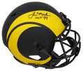 Tom Mack Signed Los Angeles Rams Eclipse Black Matte Riddell Full Size Speed Replica Helmet w/HOF'99 - MACREP322 - Tom Mack Signed Los Angeles Rams Eclipse Black Matte Riddell Full Size Speed Replica Helmet w/HOF'99 product image