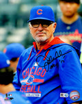 Joe Maddon Signed Chicago Cubs Wearing Blue Manager Hoodie 8x10 Photo w/MOY'15 - MAD08P117 - Joe Maddon Signed Chicago Cubs Wearing Blue Manager Hoodie 8x10 Photo w/MOY'15 product image