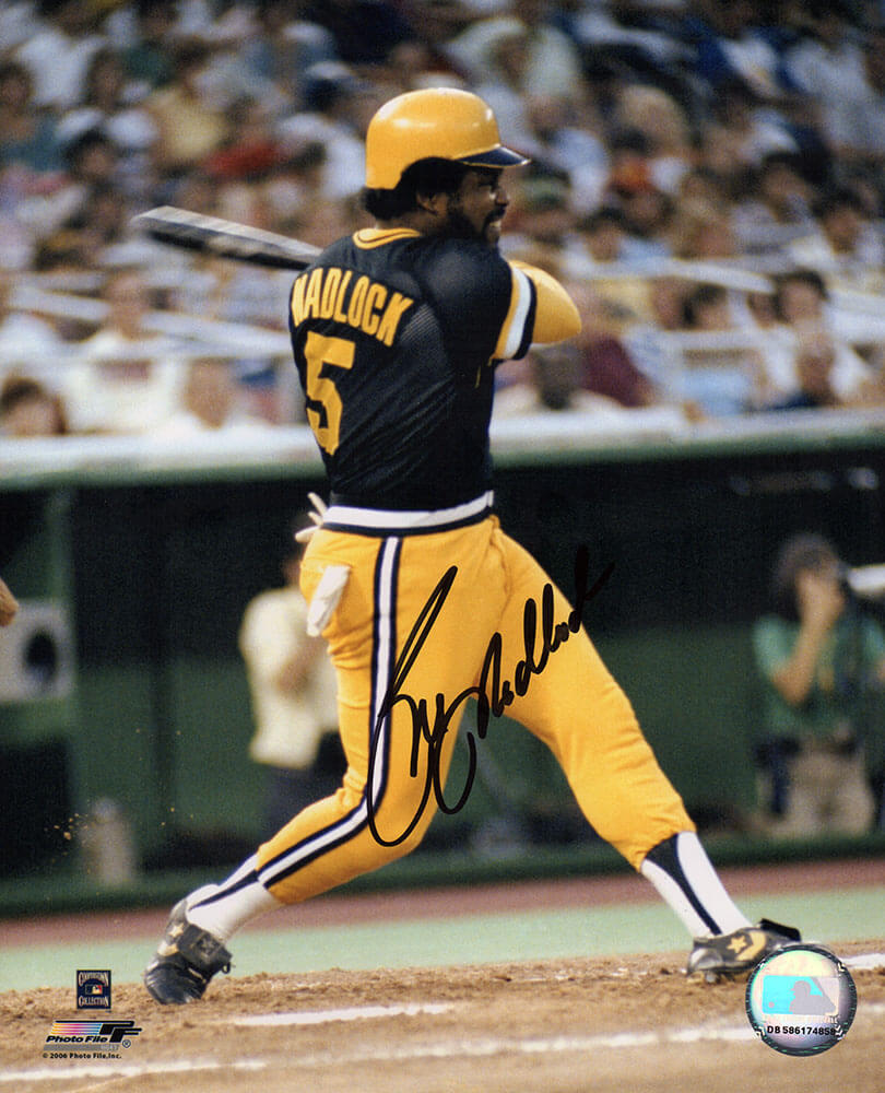 Bill Madlock Signed Pittsburgh Pirates Black Jersey Batting 8x10 Photo - MAD08P138 - Bill Madlock Signed Pittsburgh Pirates Black Jersey Batting 8x10 Photo product image