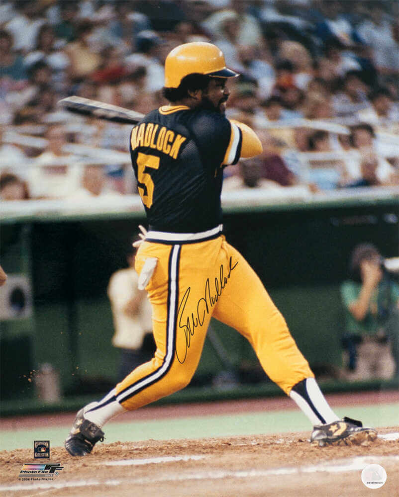 Bill Madlock Signed Pittsburgh Pirates Black Jersey Swinging 16x20 Photo - MAD16P103 - Bill Madlock Signed Pittsburgh Pirates Black Jersey Swinging 16x20 Photo product image