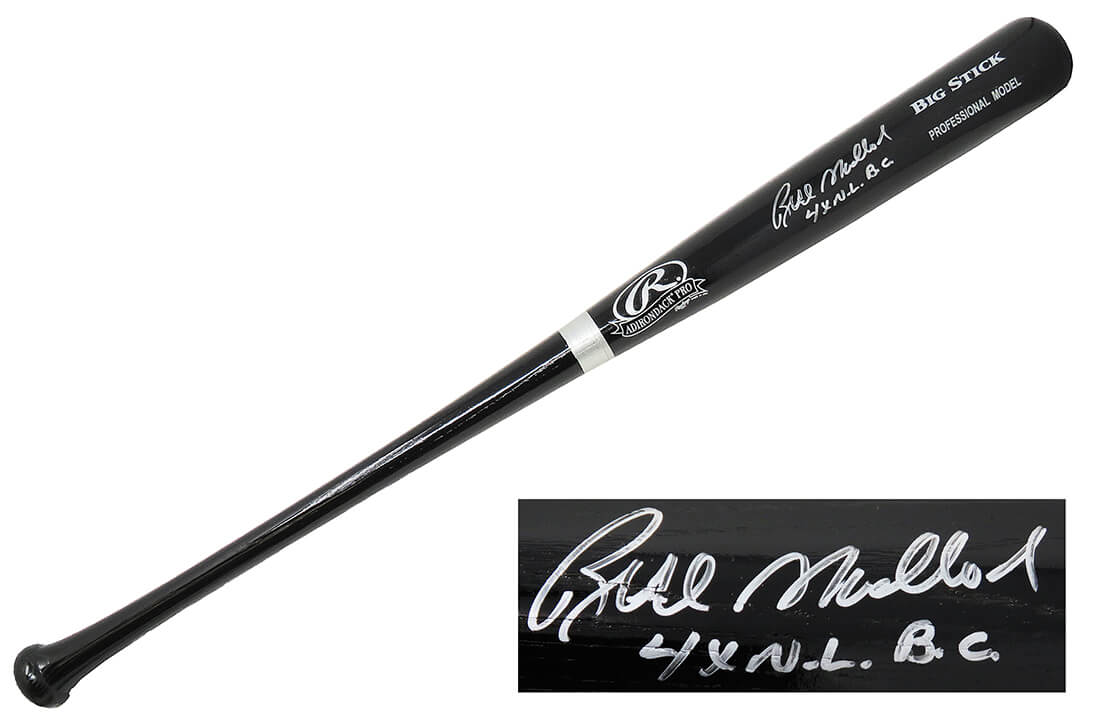 Bill Madlock Signed Rawlings Black Big Stick Baseball Bat w/4x NL BC - MADBAT120 - Bill Madlock Signed Rawlings Black Big Stick Baseball Bat w/4x NL BC product image