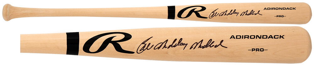 Bill Madlock Signed Rawlings Pro Blonde Baseball Bat w/Mad Dog - MADBAT125 - Bill Madlock Signed Rawlings Pro Blonde Baseball Bat w/Mad Dog product image