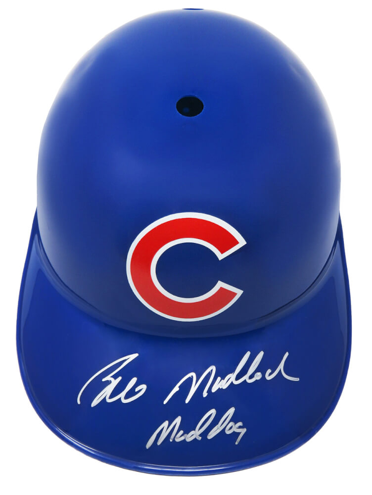Bill Madlock Signed Chicago Cubs Replica Batting Helmet w/Mad Dog - MADBTH100 - Bill Madlock Signed Chicago Cubs Replica Batting Helmet w/Mad Dog product image
