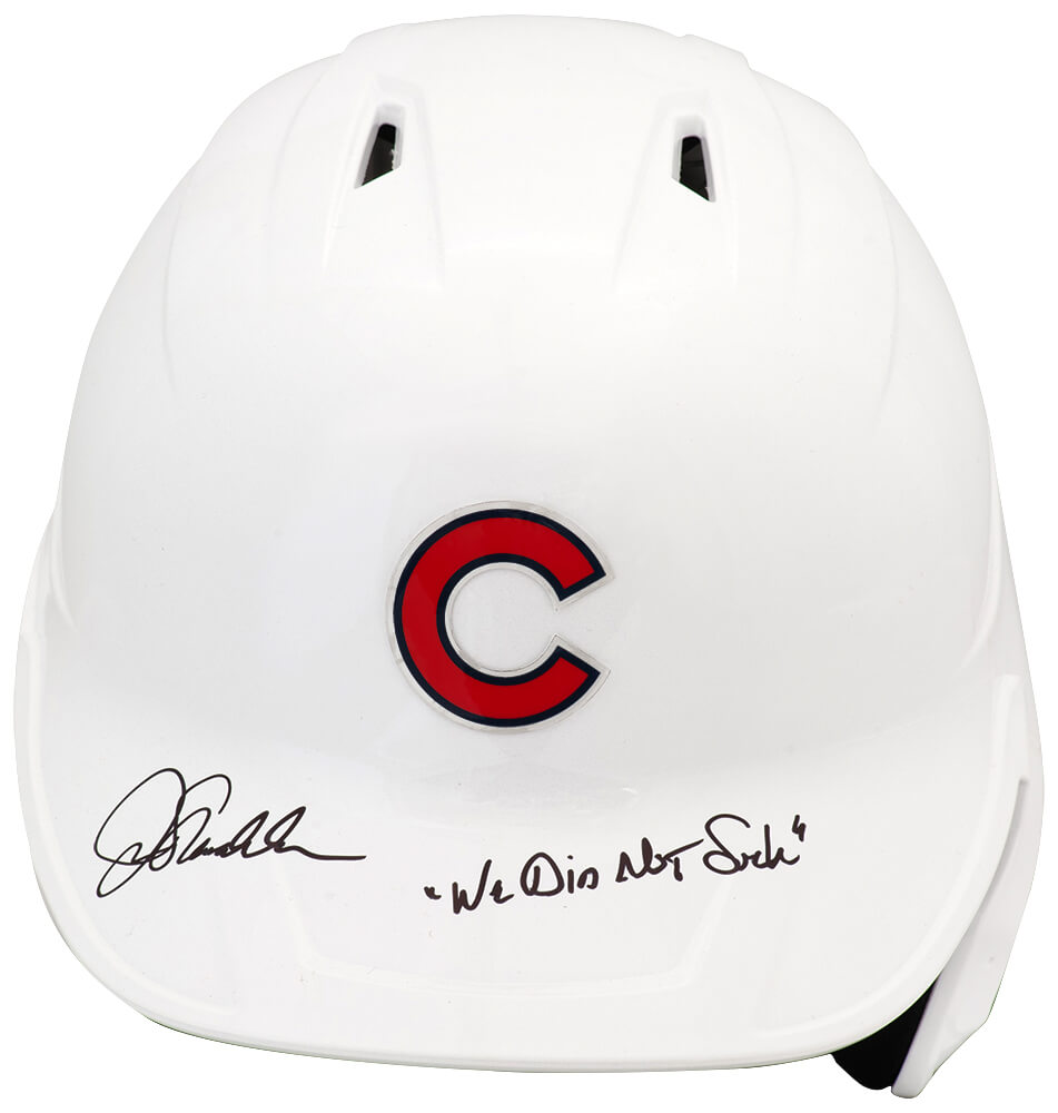 Joe Maddon Signed Chicago Cubs White Rawlings Full Size Batting Helmet w/We Did Not Suck - MADBTH111 - Joe Maddon Signed Chicago Cubs White Rawlings Full Size Batting Helmet w/We Did Not Suck product image