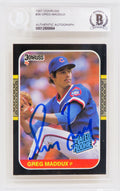 Greg Maddux Signed Chicago Cubs 1987 Donruss Rated Rookie Card #36 - (Beckett Encapsulated) - MADCAR104 - Greg Maddux Signed Chicago Cubs 1987 Donruss Rated Rookie Card #36 - (Beckett Encapsulated) product image