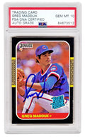 Greg Maddux Signed Chicago Cubs 1987 Donruss Rated Rookie Baseball Card #36 (PSA Encapsulated - Auto Grade 10) - MADCAR107 - Greg Maddux Signed Chicago Cubs 1987 Donruss Rated Rookie Baseball Card #36 (PSA Encapsulated - Auto Grade 10) product image