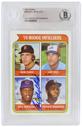 Bill Madlock Signed Chicago Cubs 1974 Topps Rookie Baseball Card #600 - (Beckett Encapsulated) - MADCAR120 - Bill Madlock Signed Chicago Cubs 1974 Topps Rookie Baseball Card #600 - (Beckett Encapsulated) product image