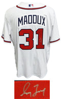 Greg Maddux Signed Atlanta Braves White Majestic Replica Jersey - MADJRY101 - Greg Maddux Signed Atlanta Braves White Majestic Replica Jersey product image