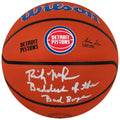 Rick Mahorn Signed Detroit Pistons Logo Wilson NBA Basketball w/Baddest of the Bad Boys - MAHBSK201 - Rick Mahorn Signed Detroit Pistons Logo Wilson NBA Basketball w/Baddest of the Bad Boys product image