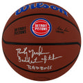 Rick Mahorn Signed Detroit Pistons Logo Wilson Alliance NBA Basketball w/Baddest of the Bad Boys - MAHBSK203 - Rick Mahorn Signed Detroit Pistons Logo Wilson Alliance NBA Basketball w/Baddest of the Bad Boys product image