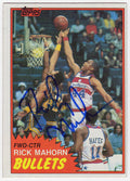 Rick Mahorn Signed Washington Bullets 1981-82 Topps Rookie Basketball Card #98E - MAHCAR201 - Rick Mahorn Signed Washington Bullets 1981-82 Topps Rookie Basketball Card #98E product image
