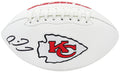 Patrick Mahomes Signed Kansas City Chiefs Rawlings White Logo Football (Beckett) - MAHFTB302 - Patrick Mahomes Signed Kansas City Chiefs Rawlings White Logo Football (Beckett) product image