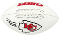 Patrick Mahomes Signed Kansas City Chiefs Franklin White Logo Football (Beckett) - MAHFTB304 - Patrick Mahomes Signed Kansas City Chiefs Franklin White Logo Football (Beckett) product image