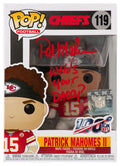 Pat (Patrick) Mahomes Sr. Signed Chiefs Patrick Mahomes NFL Funko Pop Doll #119 w/Who's Your Daddy? - MAHFUN301 - Pat (Patrick) Mahomes Sr. Signed Chiefs Patrick Mahomes NFL Funko Pop Doll #119 w/Who's Your Daddy? product image