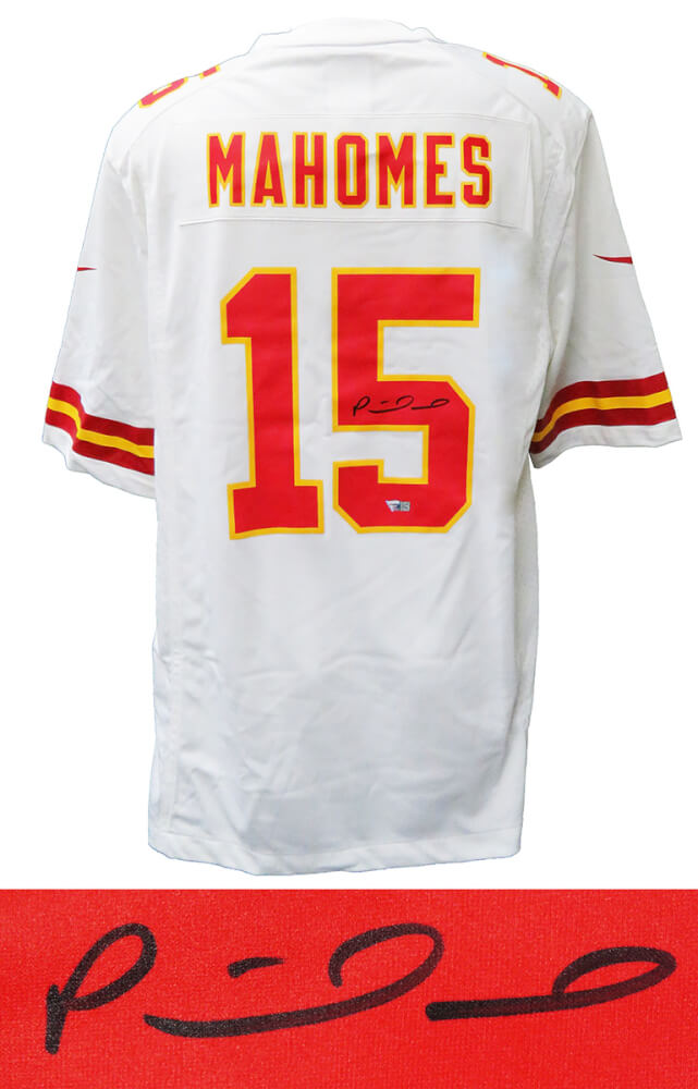 Patrick Mahomes Signed Kansas City Chiefs Nike White Football Jersey (Fanatics) - MAHJRY301 - Patrick Mahomes Signed Kansas City Chiefs Nike White Football Jersey (Fanatics) product image
