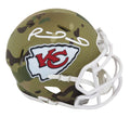 Patrick Mahomes Signed Kansas City Chiefs CAMO Riddell Speed Mini Helmet (Beckett) - MAHMIN305 - Patrick Mahomes Signed Kansas City Chiefs CAMO Riddell Speed Mini Helmet (Beckett) product image