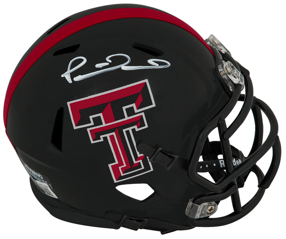 Patrick Mahomes Signed Texas Tech Black Riddell Speed Mini Helmet (Beckett) - MAHMIN307 - Patrick Mahomes Signed Texas Tech Black Riddell Speed Mini Helmet (Beckett) product image