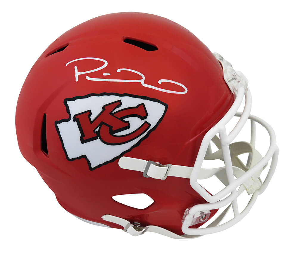 Patrick Mahomes Signed Kansas City Chiefs Riddell Full Size Speed Replica Helmet  (Beckett) - MAHREP302 - Patrick Mahomes Signed Kansas City Chiefs Riddell Full Size Speed Replica Helmet (Beckett) product image