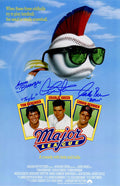 Charlie Sheen, Tom Berenger & Corbin Bernsen Cast Signed Major League 11x17 Movie Poster w/Taylor & Dorn - MAJPST501 - Charlie Sheen, Tom Berenger & Corbin Bernsen Cast Signed Major League 11x17 Movie Poster w/Taylor & Dorn product image