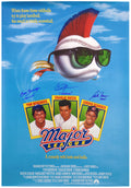 Charlie Sheen, Corbin Bernsen & Tom Berenger Signed Major League 27x40 Full Size Movie Poster w/Character Names - MAJPST507 - Charlie Sheen, Corbin Bernsen & Tom Berenger Signed Major League 27x40 Full Size Movie Poster w/Character Names product image