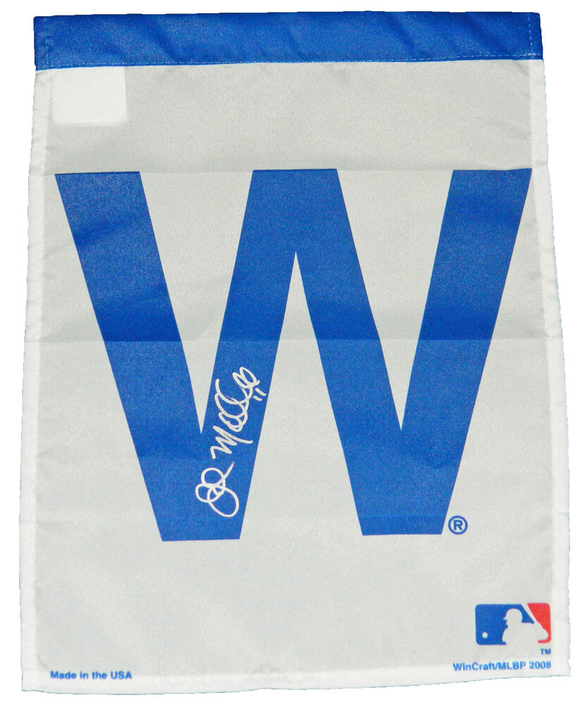 John Mallee Signed Chicago Cubs 11x15 White W Garden Flag - MALFLG100 - John Mallee Signed Chicago Cubs 11x15 White W Garden Flag product image